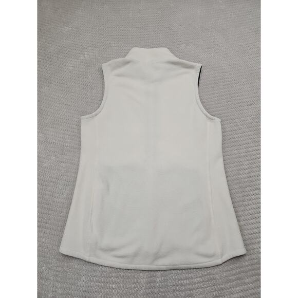 Cuddl Duds Vest Womens Large Fleece Full Zip White - Picture 5 of 6